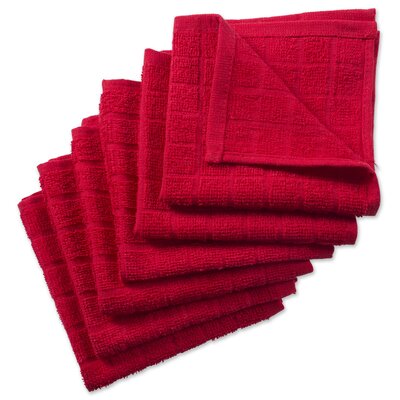 Red Kitchen Towels You Ll Love Wayfair   Terry Dishcloth (Set Of 6) 